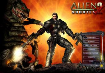 Alien Shooter 2: Reloaded Title Screen